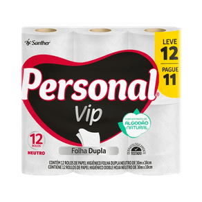 8994 Papel Higienico Personal Vip FD 30 MT LV 12 PG 11